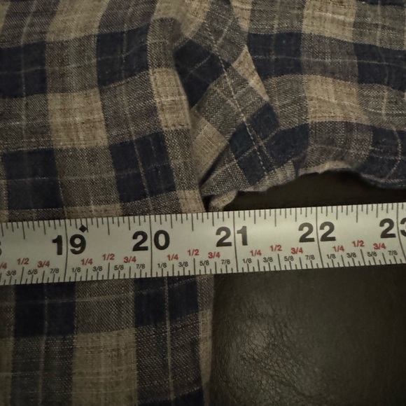 Eleventy Platinum Grey/L Blue/D Blue XXL Button Down Long Sleeve Plaid Shirt - Picture 10 of 11